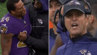 Ravens’ John Harbaugh Reacts To Heated Confrontation With Marcus Peters
