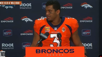 Russell Wilson Ends Press Conference With ‘Let’s Ride’ After Terrible Loss, Gets Destroyed By Broncos Fans