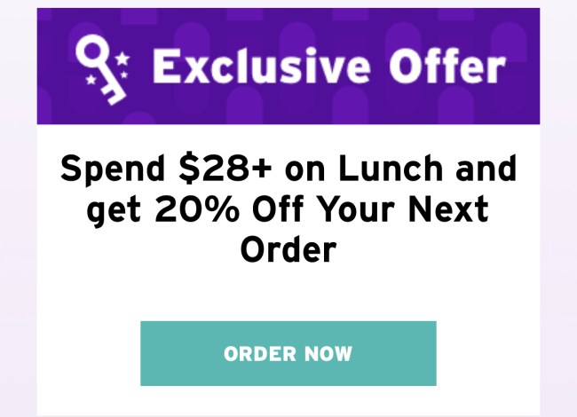 taco bell $28 lunch discount promo