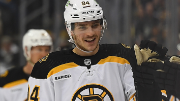 Bruins Rookie Shares Amazing Gesture To Honor Friend Who Passed Away After Scoring First NHL Goal