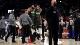 NBA Fans Are Fearing The Worst After Karl Anthony-Towns Goes Down Clutching His Leg After Non-Contact Injury