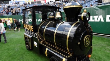 Purdue’s Boilermaker Train Hilariously Got Stuck In The Middle Of The Field In A Sign Of Things To Come Against Iowa