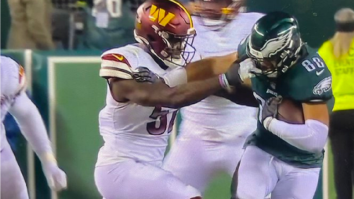 Refs Miss Extremely Obvious Facemask Penalty In Commanders-Eagles Game