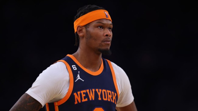 Cam Reddish on the court for the New York Knicks
