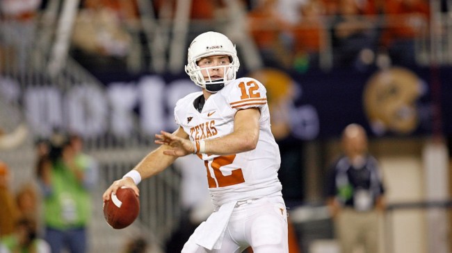 Colt McCoy in his throwing motion
