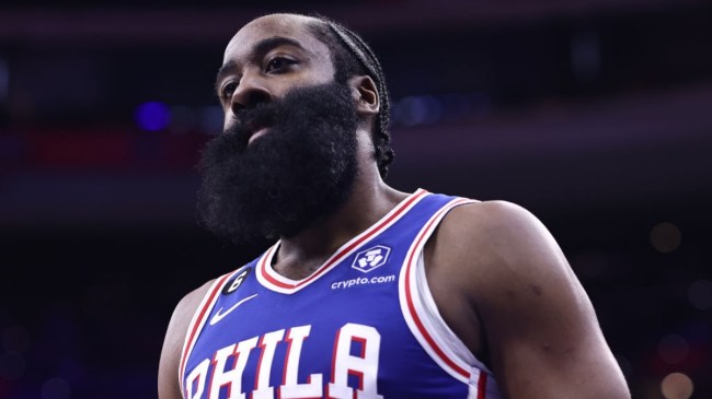 James Harden on the court