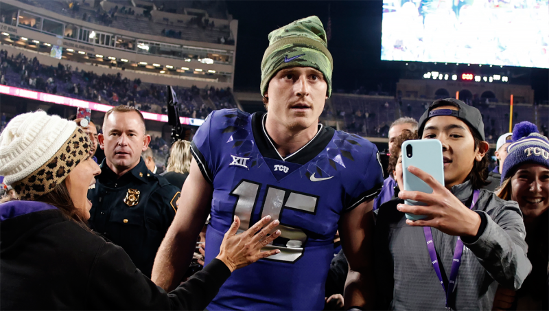 TCU QB Max Duggan Has The Best Reaction To Seeing A Girl Swoon Over Him On TikTok