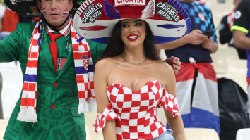 Former Miss Croatia Ivana Knoll Saves Her Best Outfit Yet For World Cup Semifinals