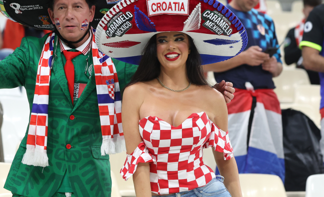 Miss Croatia Ivana Knoll poses for photo World Cup