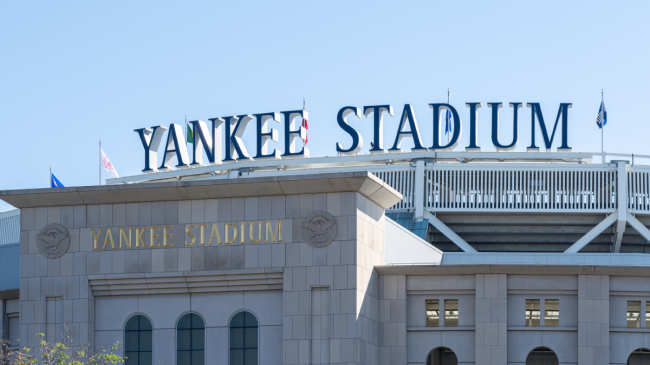 A view from outside of Yankee Stadium.