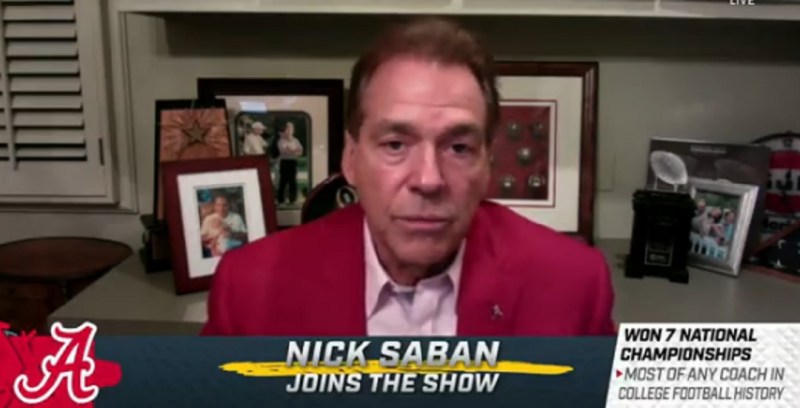 Fans Disgusted With Nick Saban After He Shamelessly Called For Alabama To Be Included In Playoffs During Big Ten Championship Game