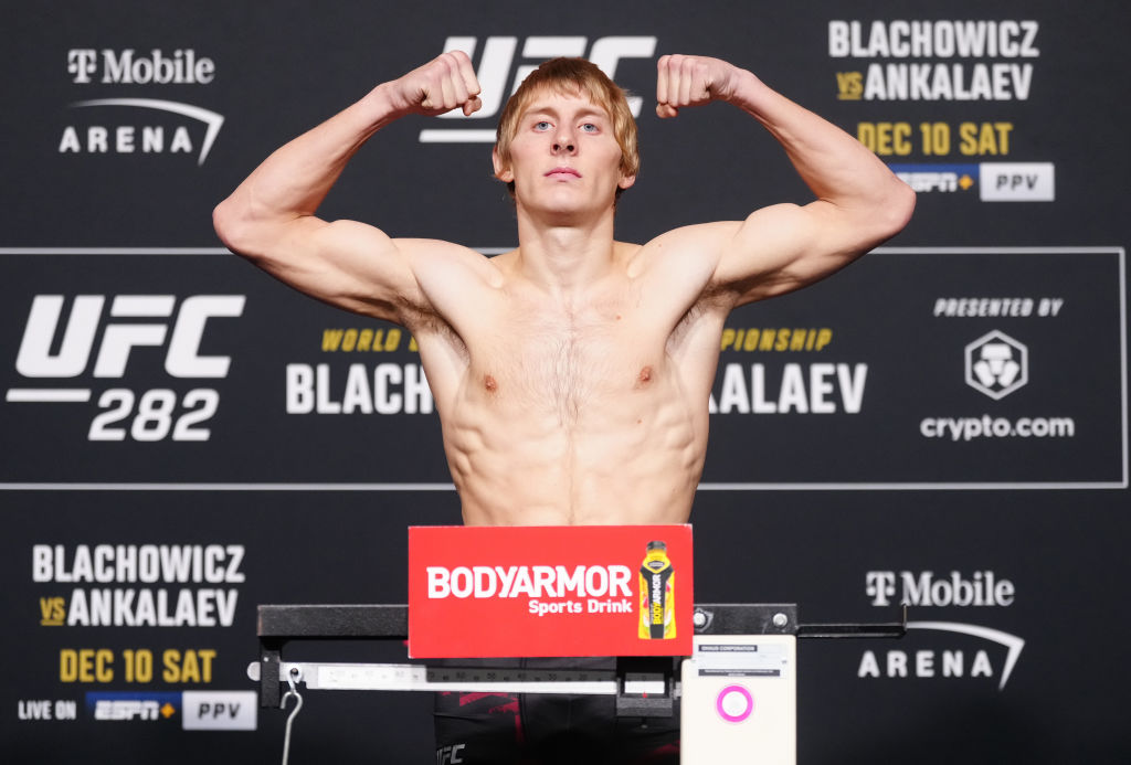 Paddy Pimblett weighs in at UFC 282 