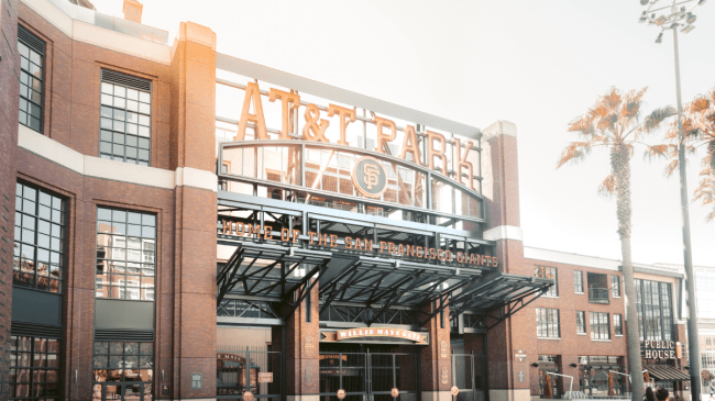 A view from outside AT&T Park.