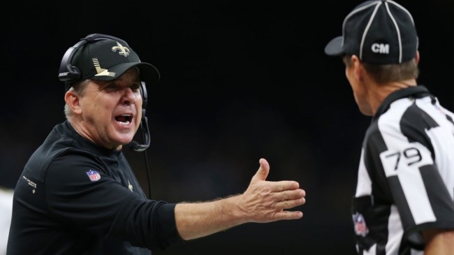Sean Payton arguing with a ref