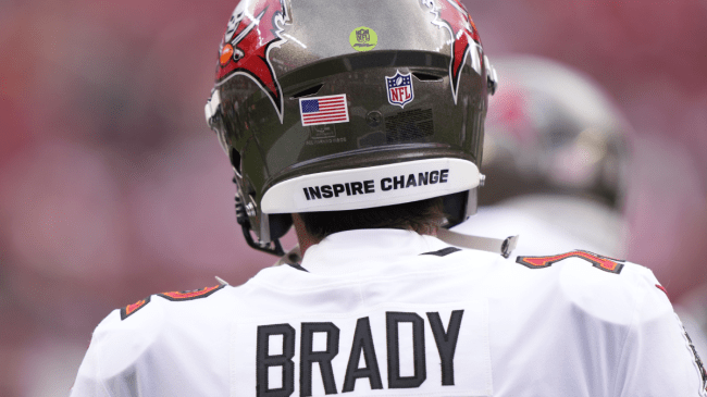 Tom Brady takes the field for the Tampa Bay Bucs.