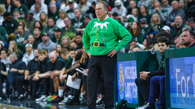 Tom Izzo roams the sidelines at Michigan State.