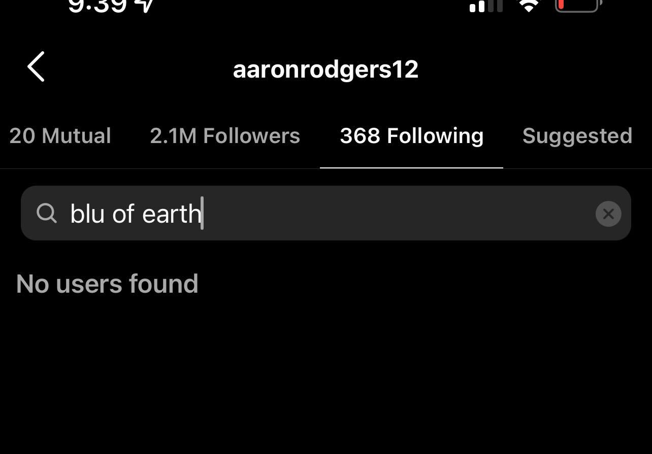 Aaron Rodgers Instagram followers