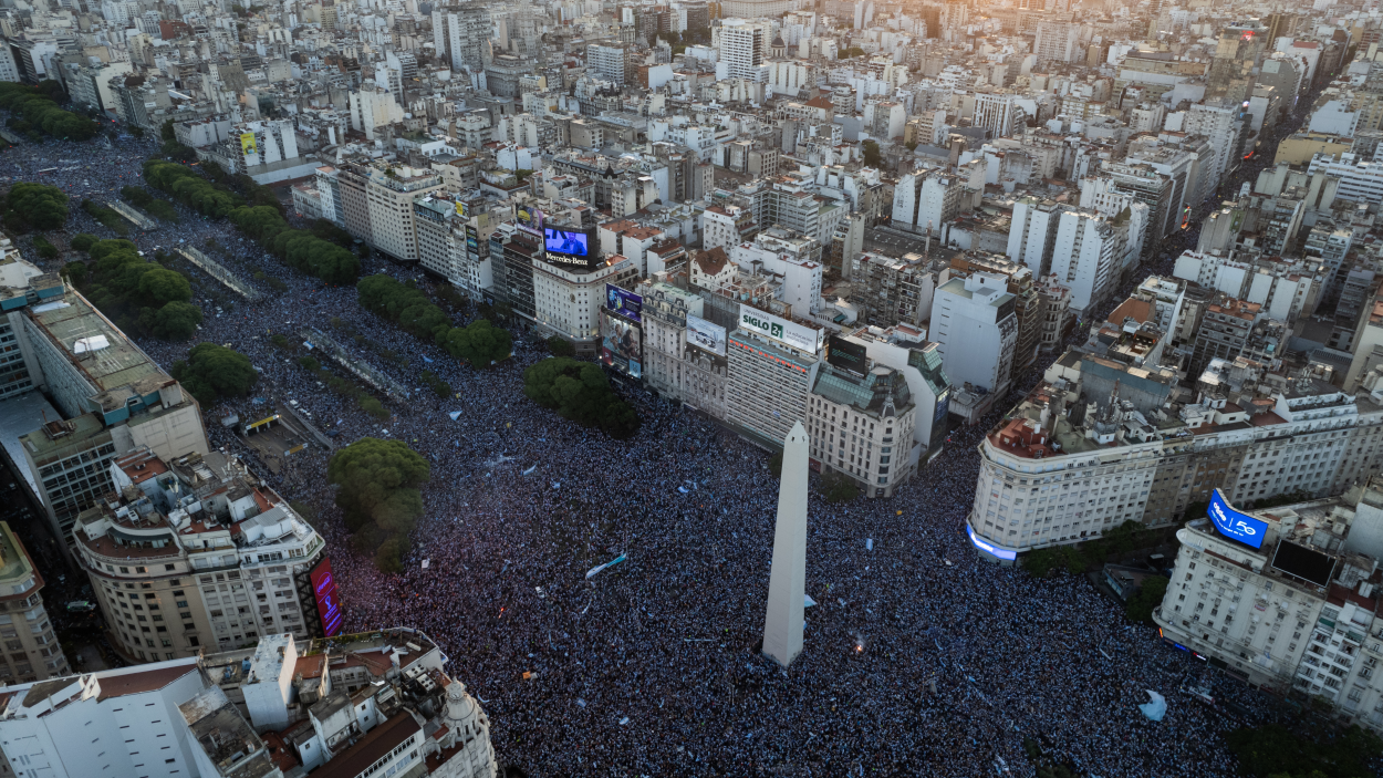 Drone Footage Of Buenos Aires After Argentina Won The World Cup