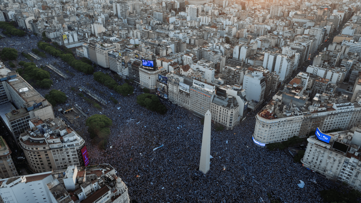 Drone Footage Of Buenos Aires After Argentina Won The World Cup