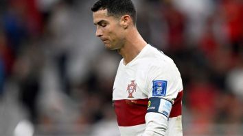 Cristiano Ronaldo Ripped To Shreds For Not Shaking Hands With Moroccan Players After Loss