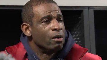 Emotional Deion Sanders Cries While Addressing Jackson State Players For Last Time At Celebration Bowl