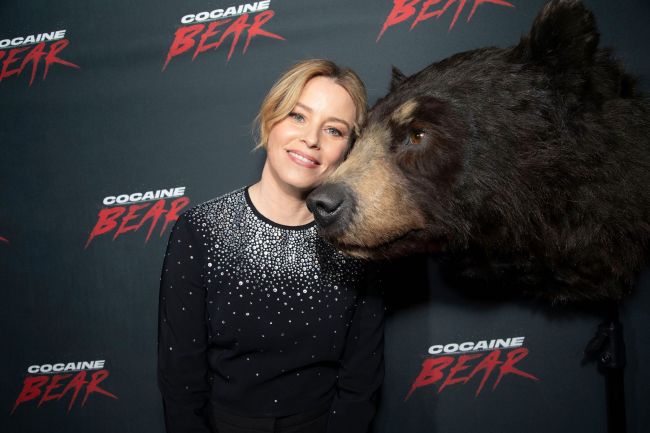 Director Elizabeth Banks at an event for the movie Cocaine Bear in Los Angeles 