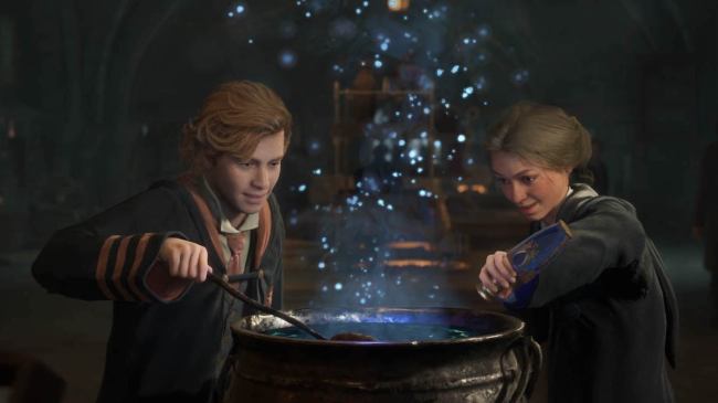students making a potion in hogwarts legacy