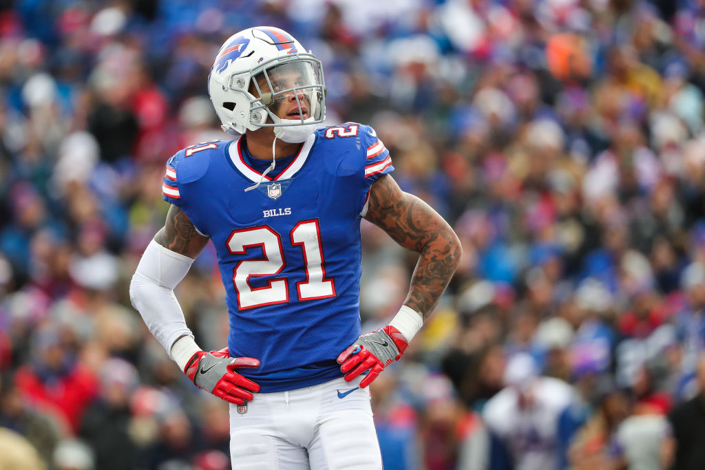 Jordan Poyer on the field in Buffalo