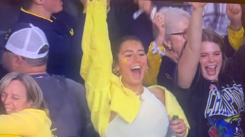 JJ McCarthy’s Girlfriend Has Been IDed After Going Viral During Michigan-TCU Fiesta Bowl Game