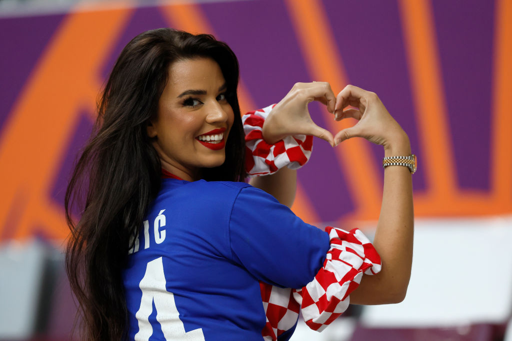 Miss Croatia at World Cup game