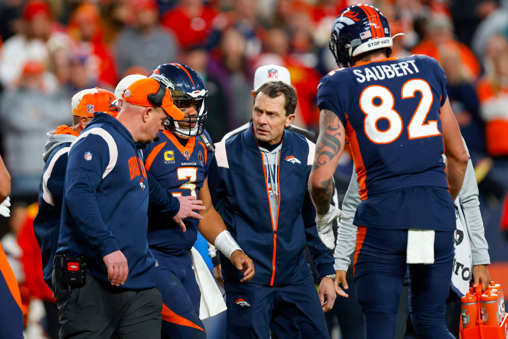 Broncos' Russell Wilson suffers big knot on his head as tackle left him  with concussion