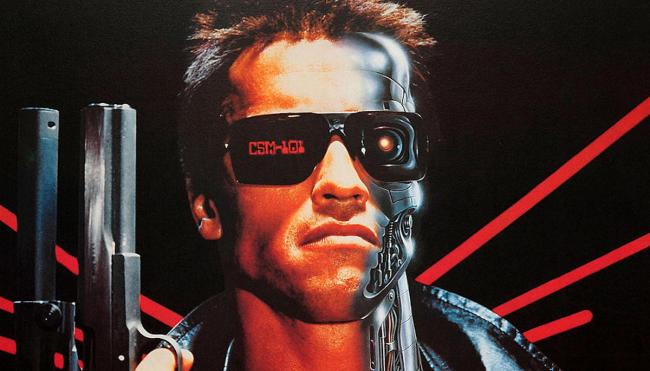 Arnold Schwarzenegger in terminator poster