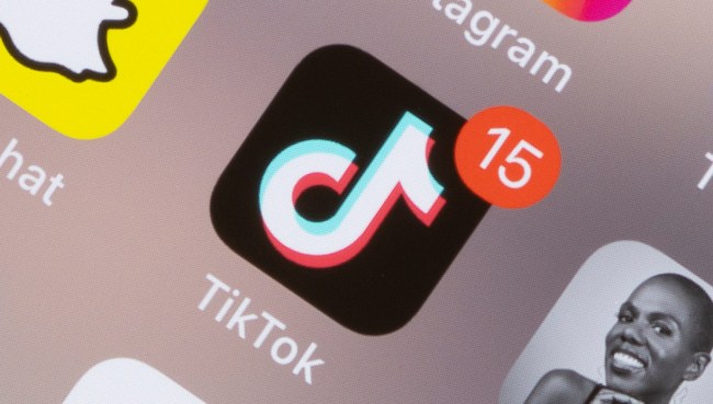 tiktok app logo on phone