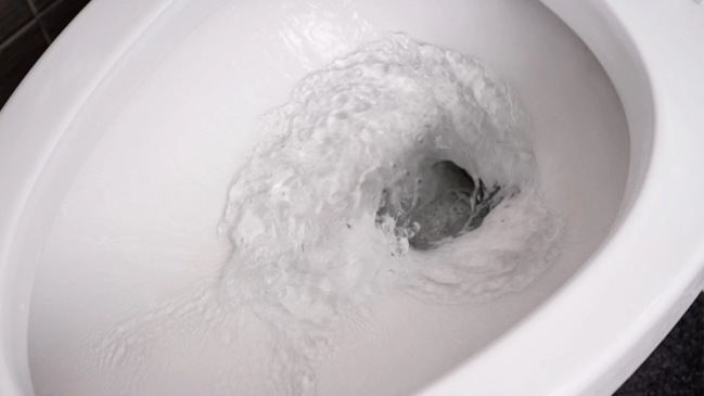 toilet bowl flushing water