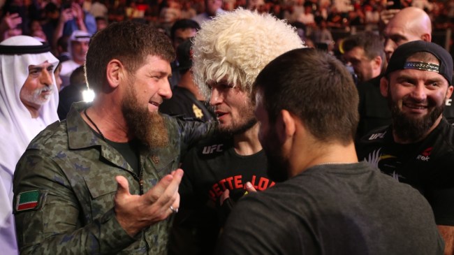 Khabib Nurmagomedov and Ramzan Kadyrov at a UFC event