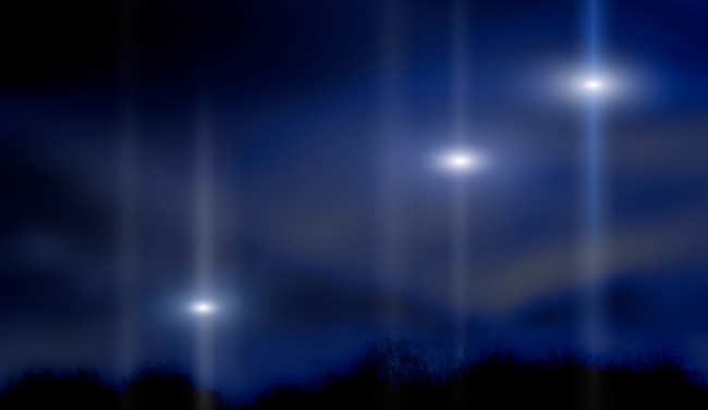 ufos in night sky