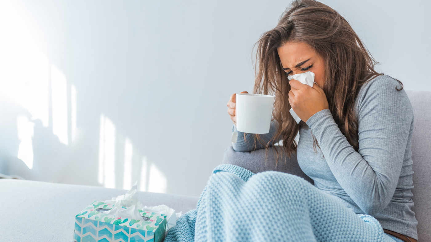 woman during cold and flu season