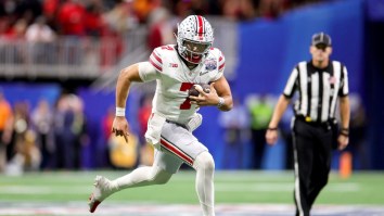 Ohio State QB CJ Stroud Absolutely Destroys Woman On Sidelines Of Peach Bowl Who Takes It Like A Champ
