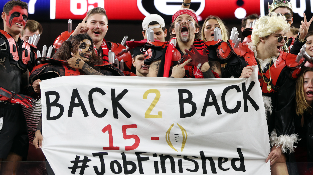 Georgia fans at the national championship.