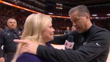 John Calipari Under Fire For Awkwardly Grabbing ESPN’s Holly Rowe During Halftime Interview