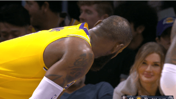 Video Of LeBron James Looking At Woman Staring At Him During Game Goes Viral