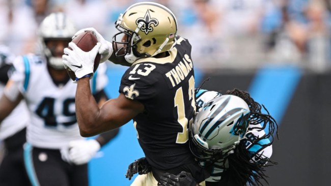 Michael Thomas making a catch for the New Orleans Saints