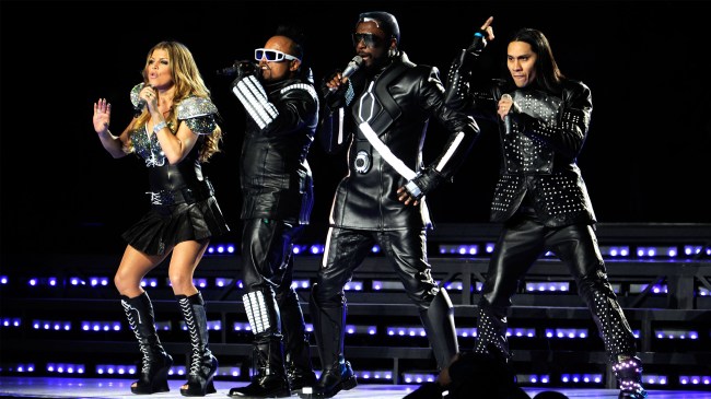 Black Eyed Peas perform at Super Bowl XLV
