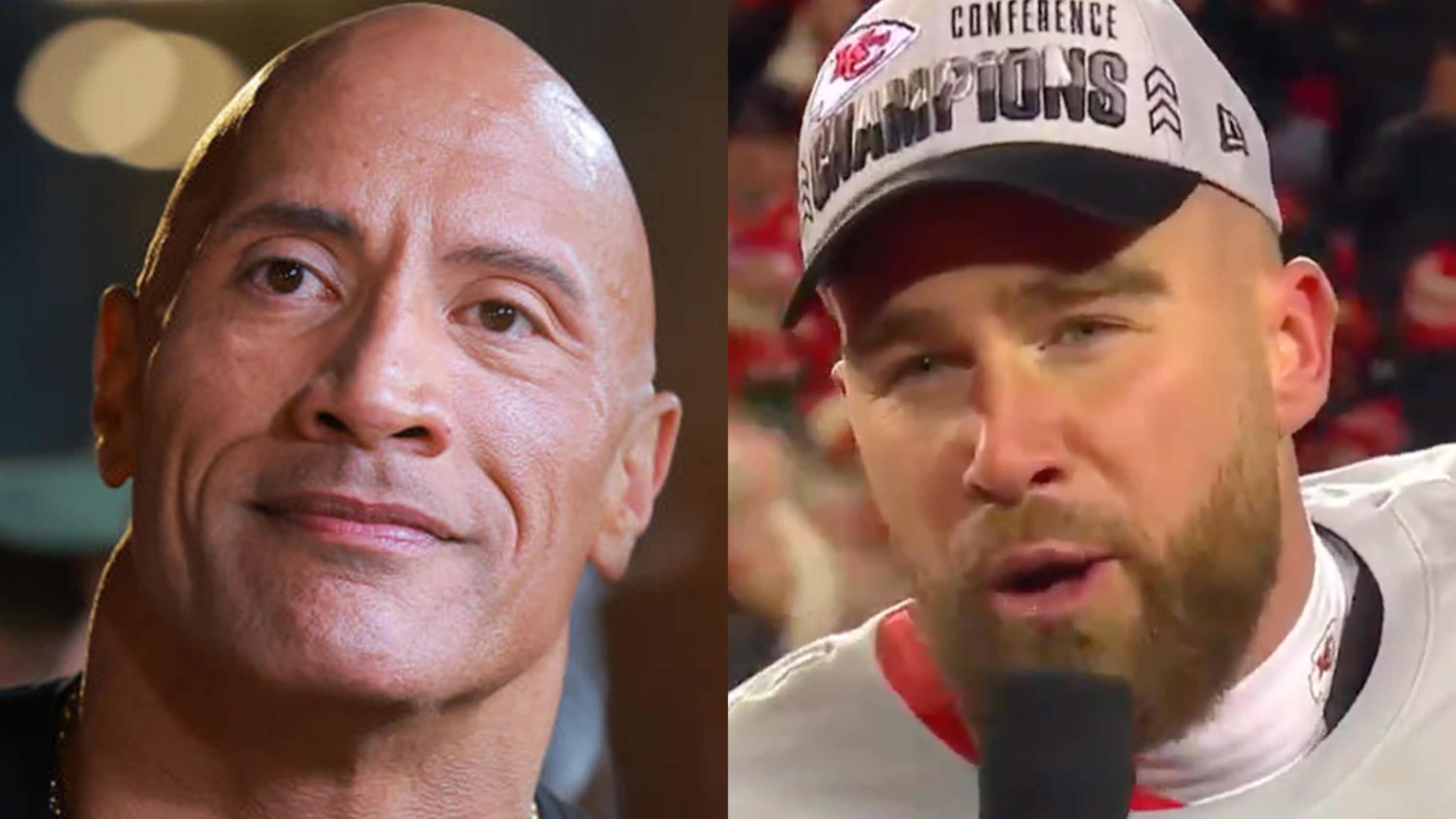 Dwayne The Rock Johnson would love to see Travis Kelce playing