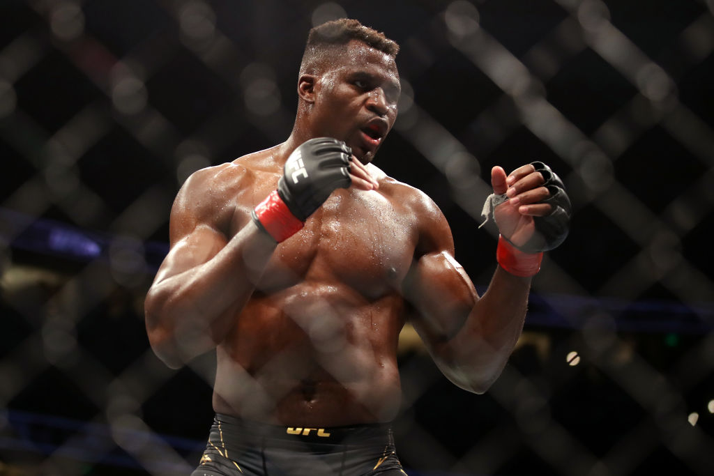 Francis Ngannou in the Octagon