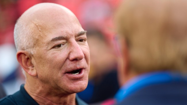 Jeff Bezos at an NFL game