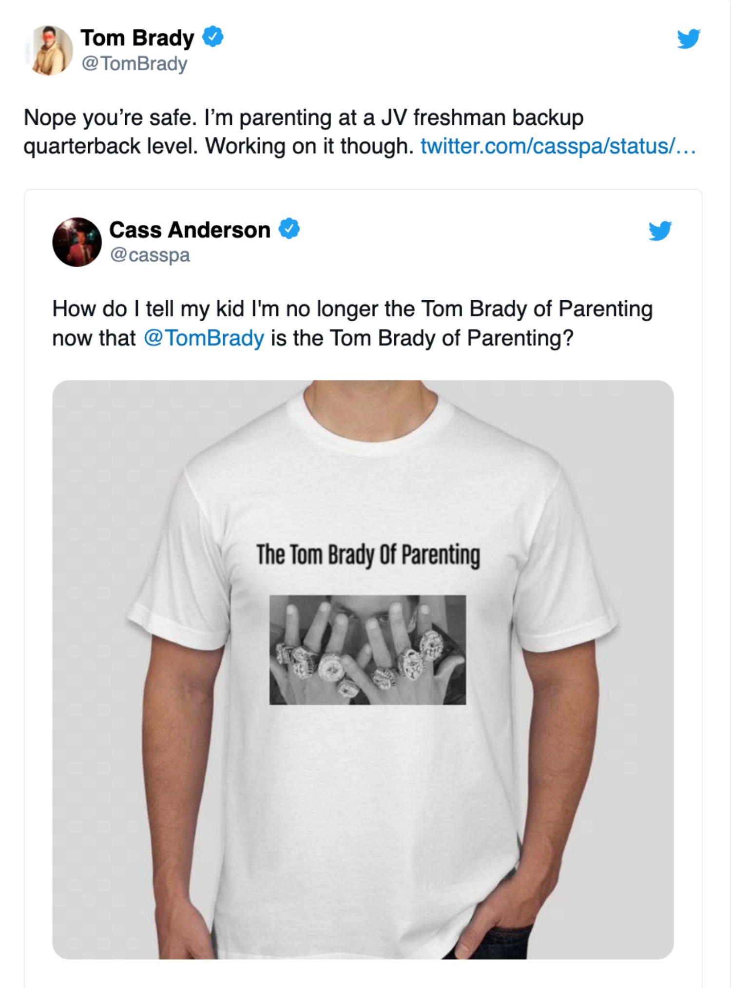 Tom Brady deleted parenting tweet