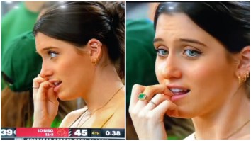 Nail-Biting Tulane Girl Reacts To Going Viral During Tulane-USC Cotton Bowl Game