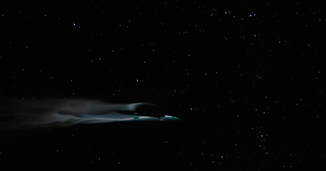 ufo in night sky