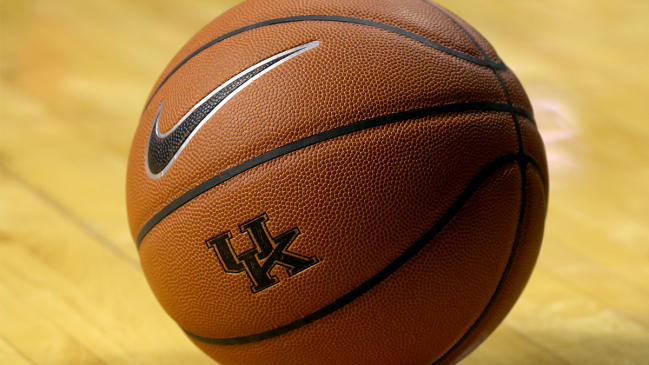 University of Kentucky logo on basketball